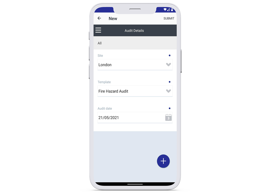 EcoOnline arbetsmiljö app mockup - skalbara förbättringar